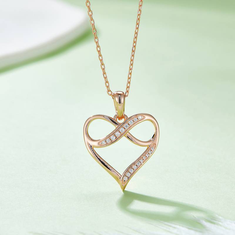 密镶无限的爱吊坠S925银莫桑钻厘石D级0.1CT